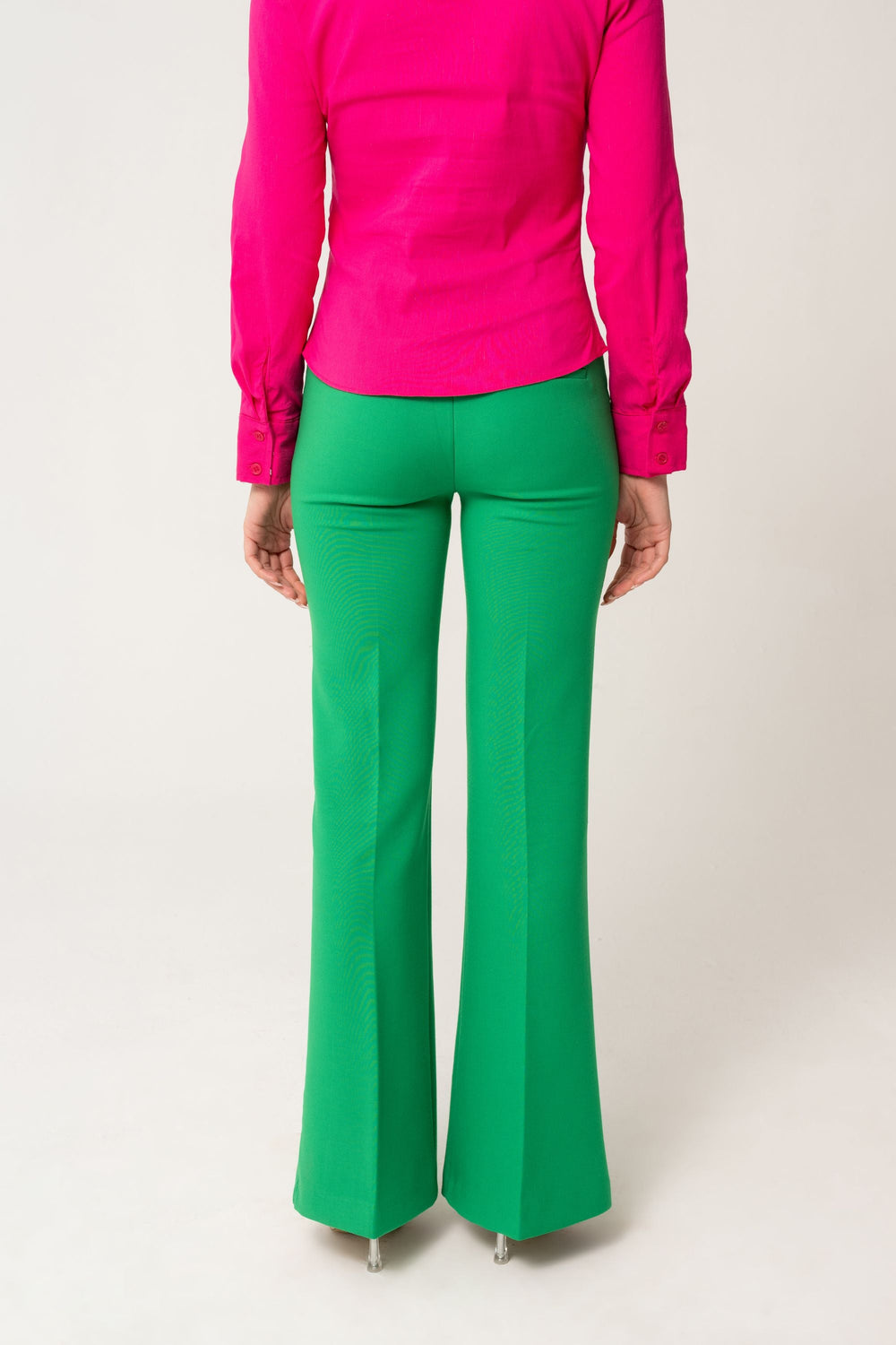 Pantalon large vert