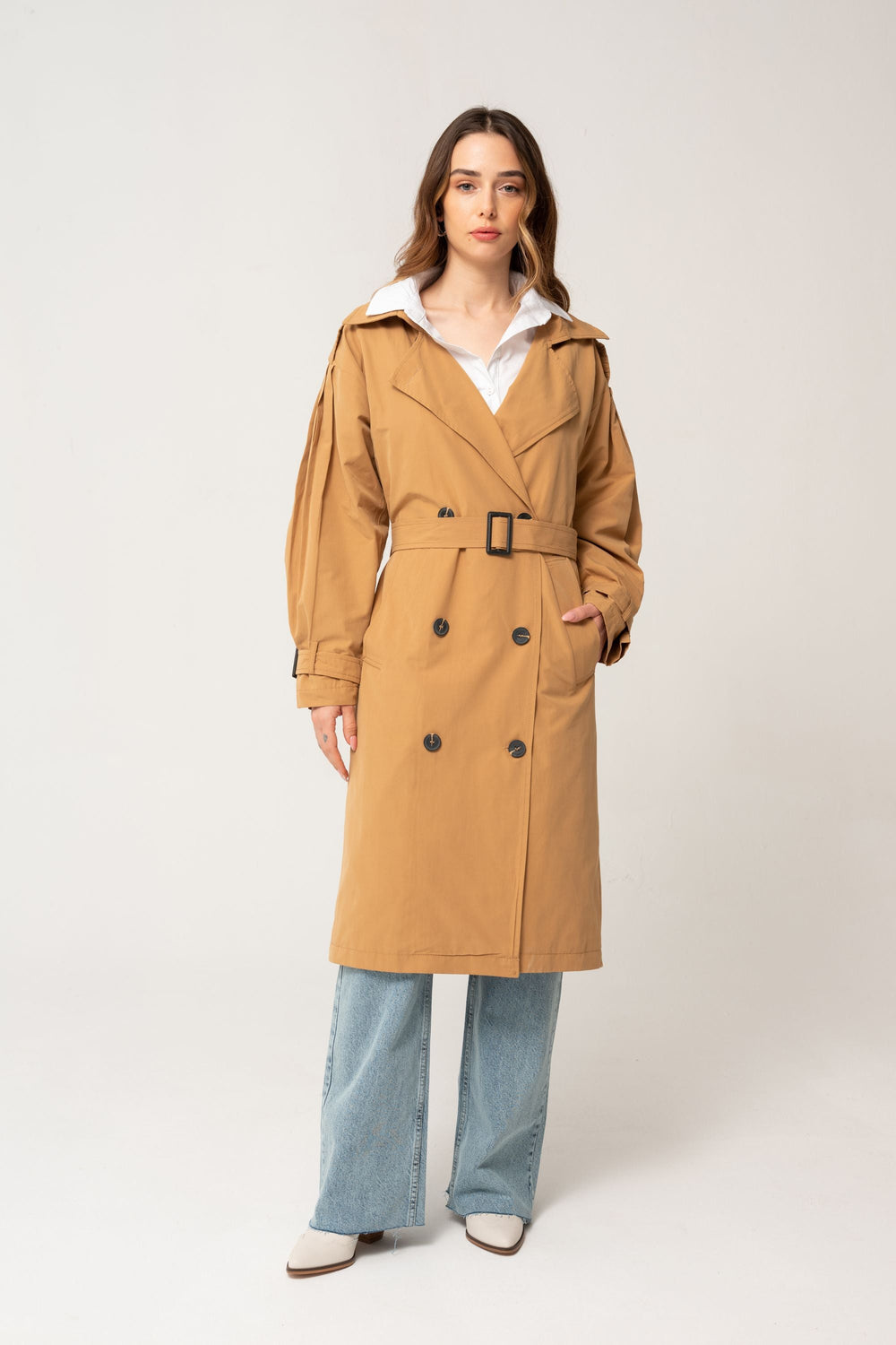 Trench-coat à ceinture