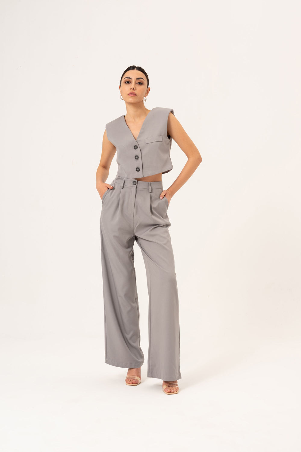 Combinaison gilet-pantalon - Gris